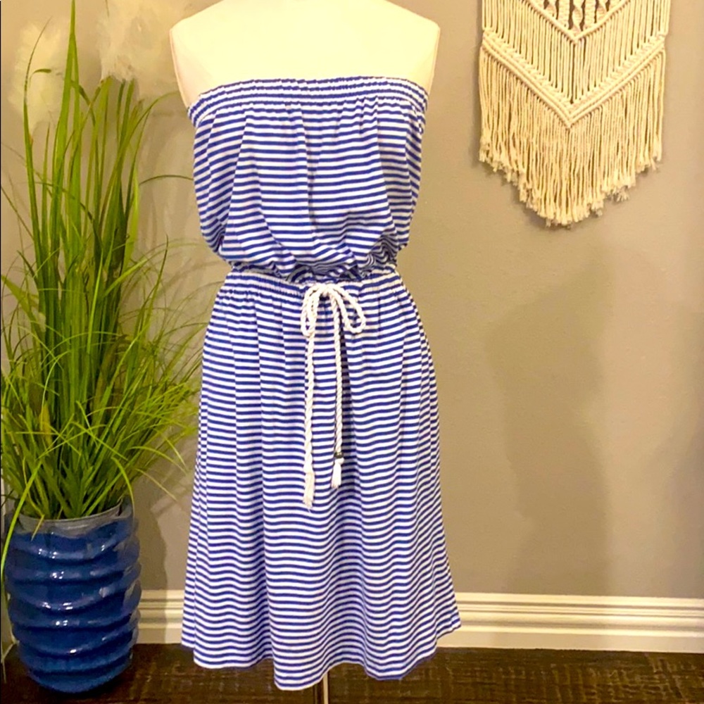 Strapless nautical dress